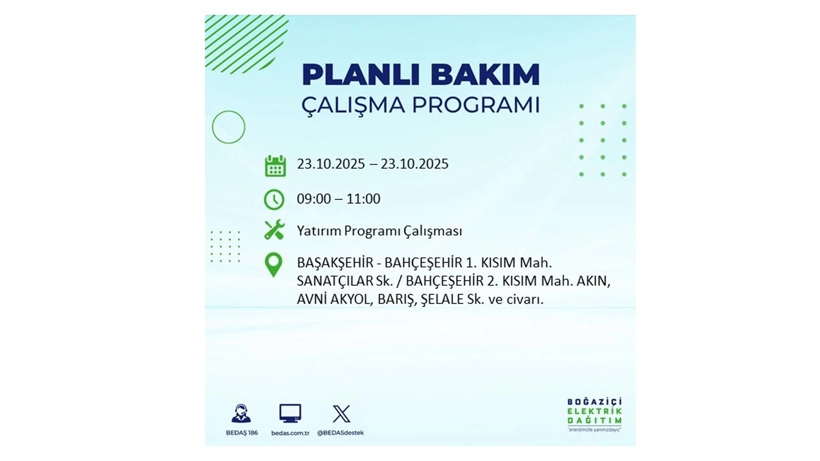 İstanbul’da elektrikler ne zaman gelecek? 23 Ekim kesinti listesi ilçelere göre açıklandı - Resim: 30