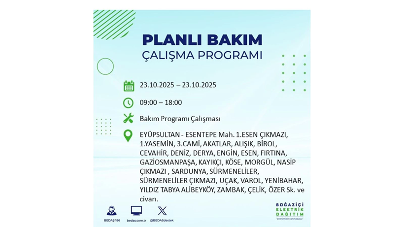 İstanbul’da elektrikler ne zaman gelecek? 23 Ekim kesinti listesi ilçelere göre açıklandı - Resim: 47