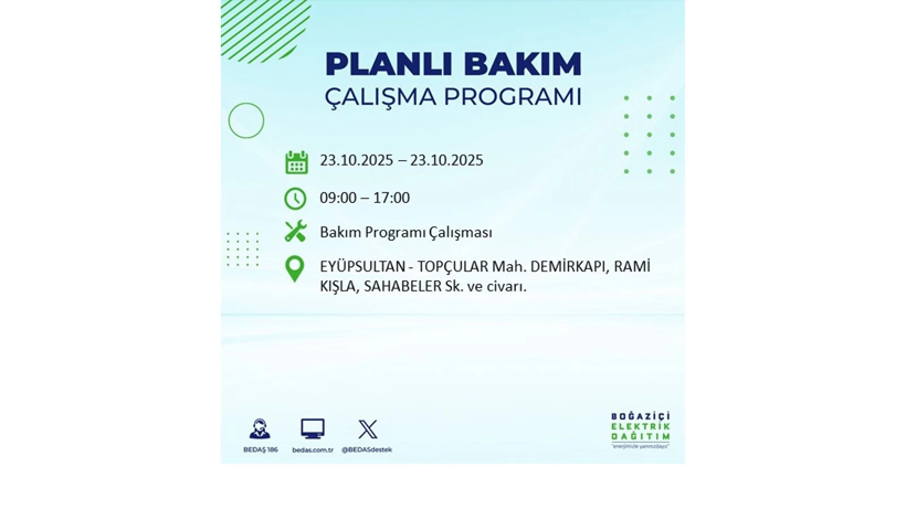 İstanbul’da elektrikler ne zaman gelecek? 23 Ekim kesinti listesi ilçelere göre açıklandı - Resim: 48
