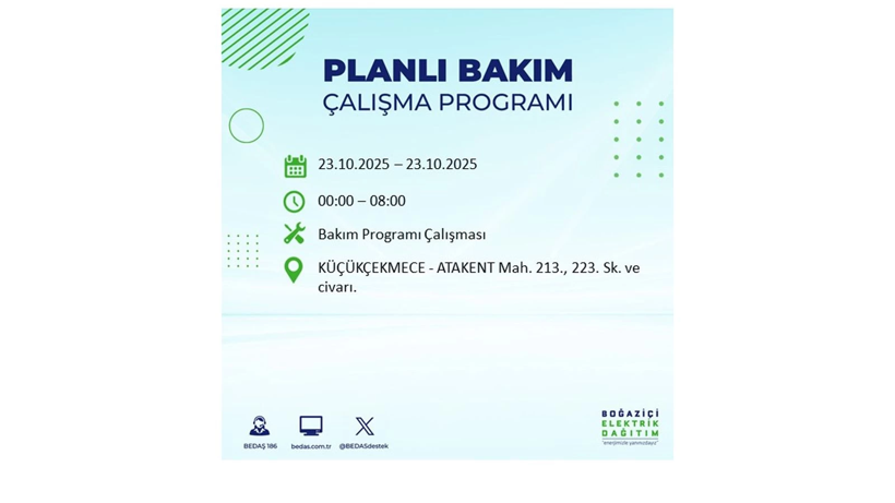 İstanbul’da elektrikler ne zaman gelecek? 23 Ekim kesinti listesi ilçelere göre açıklandı - Resim: 79