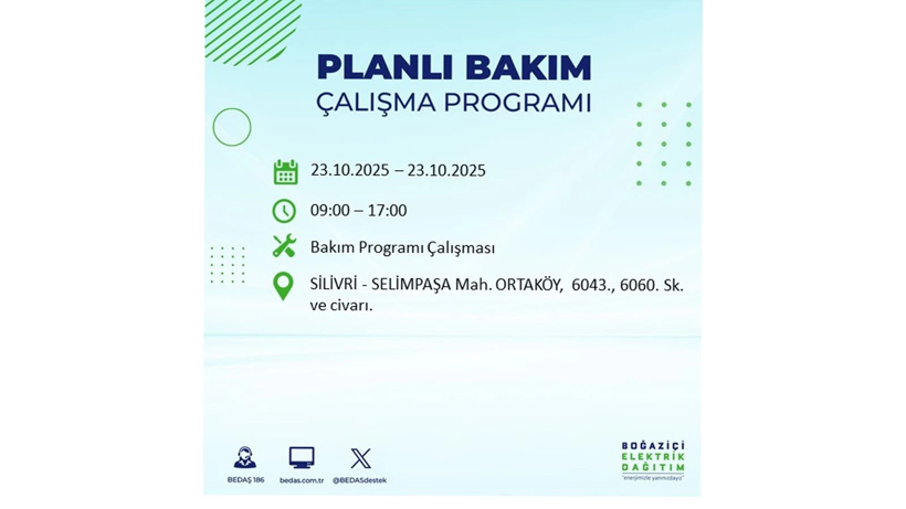 İstanbul’da elektrikler ne zaman gelecek? 23 Ekim kesinti listesi ilçelere göre açıklandı - Resim: 94