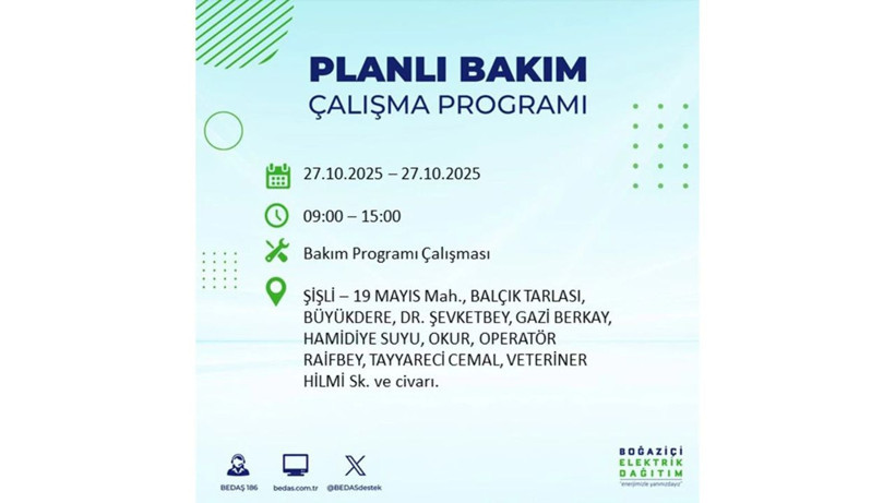 İstanbul dikkat! Bedaş'tan 27 Ekim için 'büyük kesinti' uyarısı! İşte o ilçeler - Resim: 62