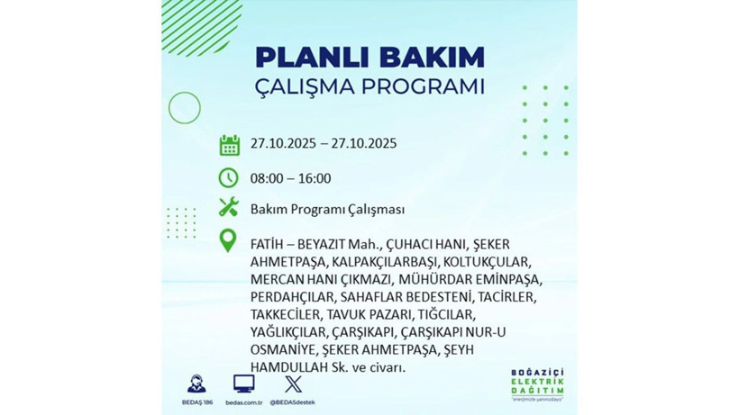 İstanbul dikkat! Bedaş'tan 27 Ekim için 'büyük kesinti' uyarısı! İşte o ilçeler - Resim: 73