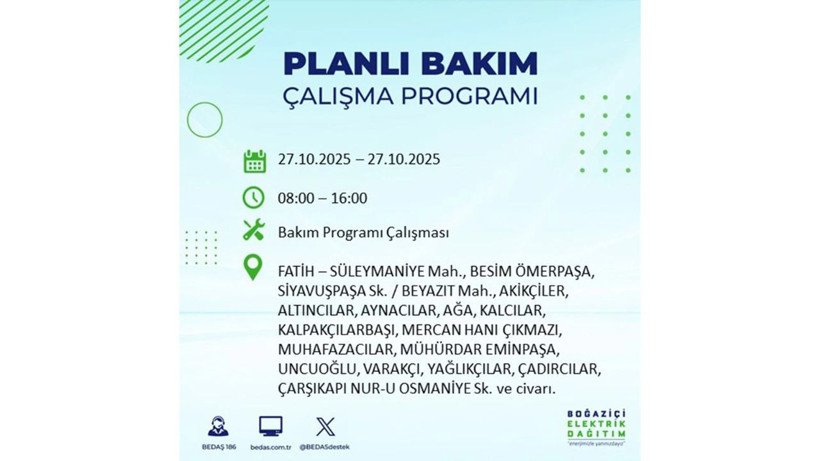İstanbul dikkat! Bedaş'tan 27 Ekim için 'büyük kesinti' uyarısı! İşte o ilçeler - Resim: 71
