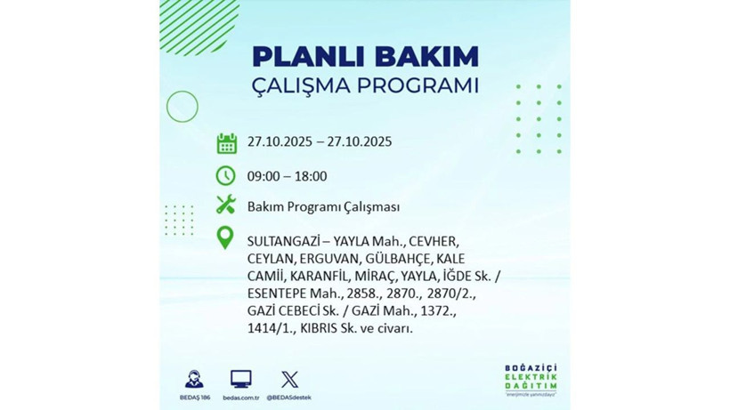 İstanbul dikkat! Bedaş'tan 27 Ekim için 'büyük kesinti' uyarısı! İşte o ilçeler - Resim: 61