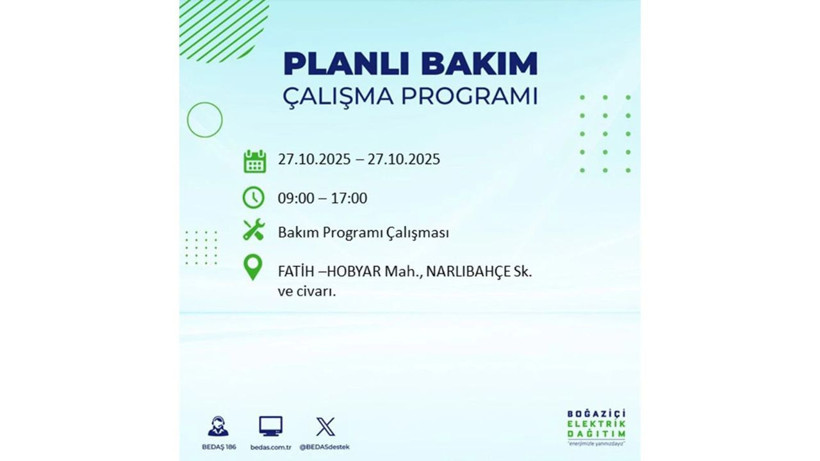 İstanbul dikkat! Bedaş'tan 27 Ekim için 'büyük kesinti' uyarısı! İşte o ilçeler - Resim: 69