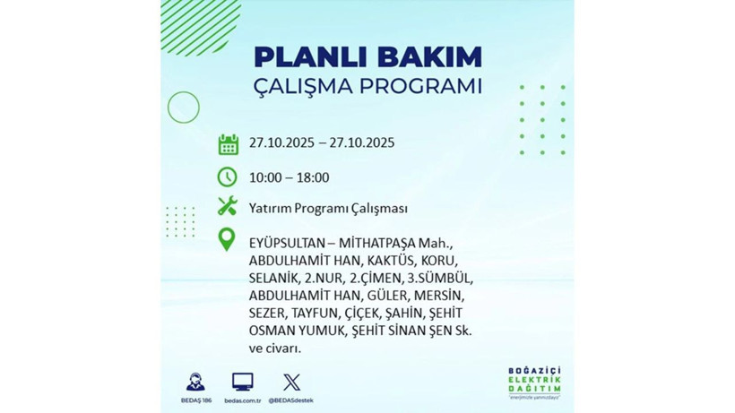 İstanbul dikkat! Bedaş'tan 27 Ekim için 'büyük kesinti' uyarısı! İşte o ilçeler - Resim: 68