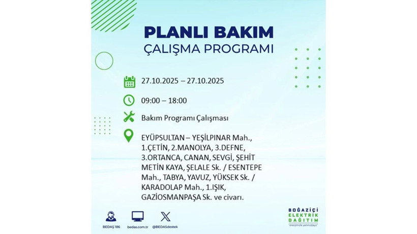 İstanbul dikkat! Bedaş'tan 27 Ekim için 'büyük kesinti' uyarısı! İşte o ilçeler - Resim: 66