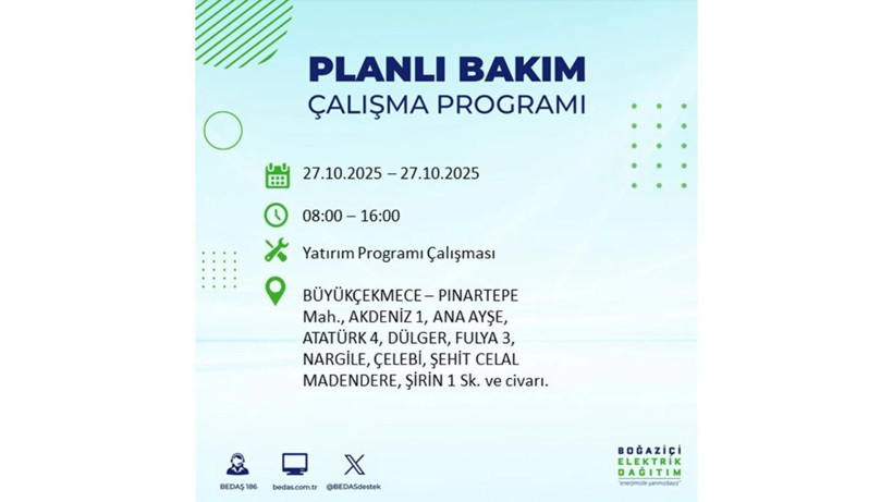 İstanbul dikkat! Bedaş'tan 27 Ekim için 'büyük kesinti' uyarısı! İşte o ilçeler - Resim: 35