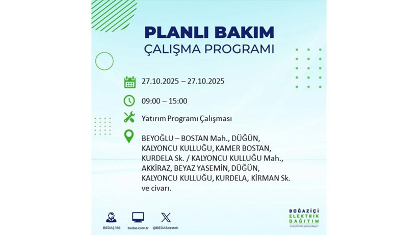 İstanbul dikkat! Bedaş'tan 27 Ekim için 'büyük kesinti' uyarısı! İşte o ilçeler - Resim: 36