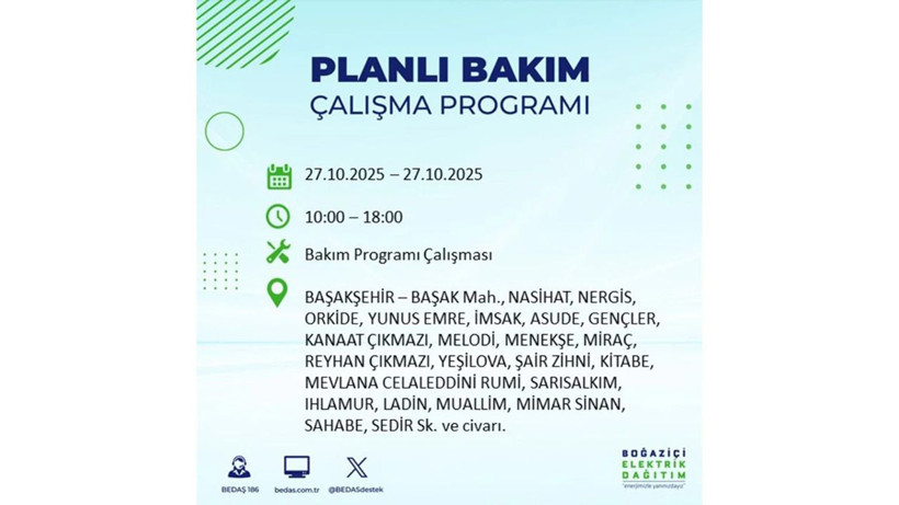 İstanbul dikkat! Bedaş'tan 27 Ekim için 'büyük kesinti' uyarısı! İşte o ilçeler - Resim: 42