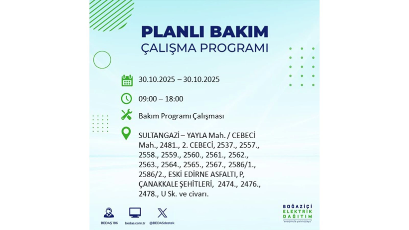 İstanbul’da 30 Ekim sabahı elektrikler kesilecek: BEDAŞ o ilçeleri uyardı - Resim: 8