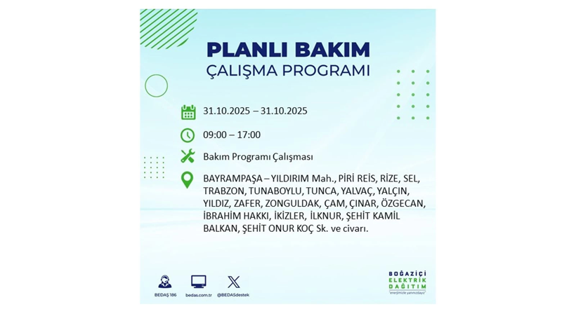 Elektrik kesintisi saatler sürecek: 31 Ekim Cuma elektrik kesintileri - Resim: 18