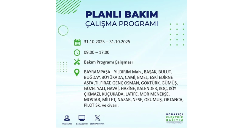 Elektrik kesintisi saatler sürecek: 31 Ekim Cuma elektrik kesintileri - Resim: 19