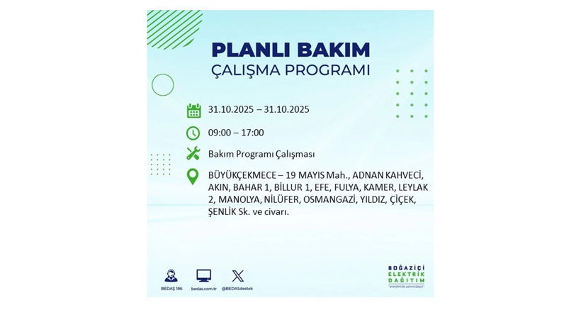 Elektrik kesintisi saatler sürecek: 31 Ekim Cuma elektrik kesintileri - Resim: 26