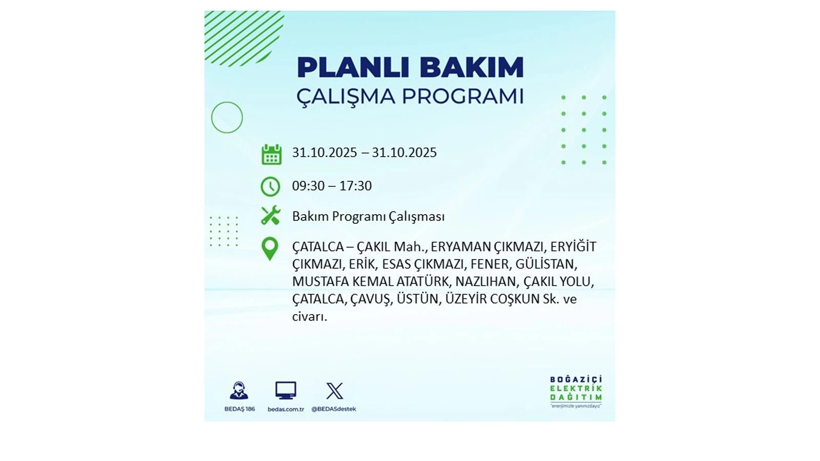 Elektrik kesintisi saatler sürecek: 31 Ekim Cuma elektrik kesintileri - Resim: 27