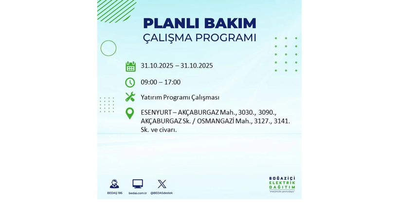 Elektrik kesintisi saatler sürecek: 31 Ekim Cuma elektrik kesintileri - Resim: 46