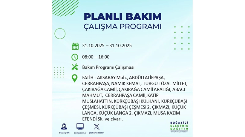 Elektrik kesintisi saatler sürecek: 31 Ekim Cuma elektrik kesintileri - Resim: 51