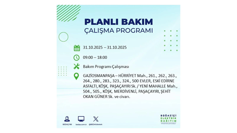 Elektrik kesintisi saatler sürecek: 31 Ekim Cuma elektrik kesintileri - Resim: 56