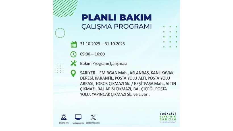 Elektrik kesintisi saatler sürecek: 31 Ekim Cuma elektrik kesintileri - Resim: 68