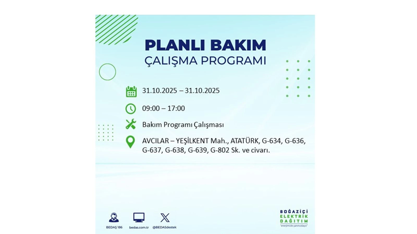 Elektrik kesintisi saatler sürecek: 31 Ekim Cuma elektrik kesintileri - Resim: 7