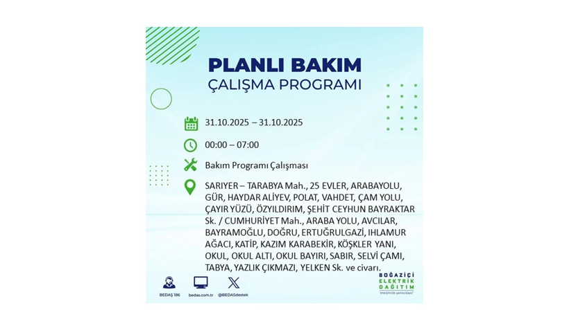 Elektrik kesintisi saatler sürecek: 31 Ekim Cuma elektrik kesintileri - Resim: 70