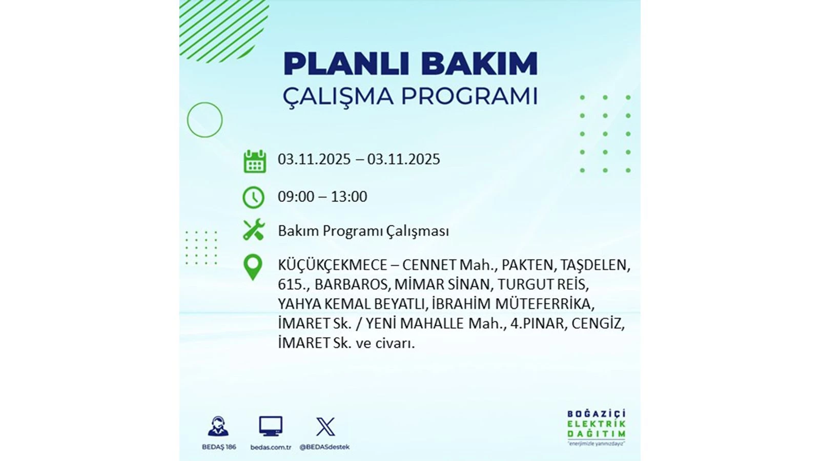 Yarın uzun süre elektrik olmayacak: 3 Kasım elektrik kesintileri - Resim: 13