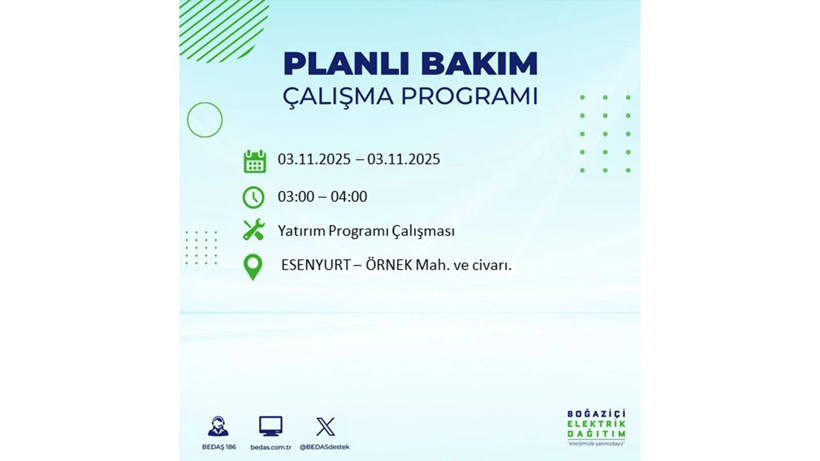 Yarın uzun süre elektrik olmayacak: 3 Kasım elektrik kesintileri - Resim: 41