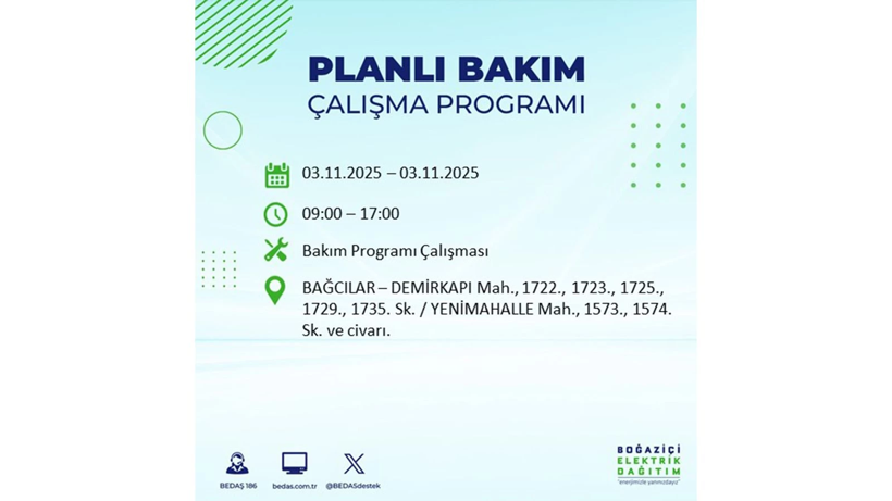 Yarın uzun süre elektrik olmayacak: 3 Kasım elektrik kesintileri - Resim: 78