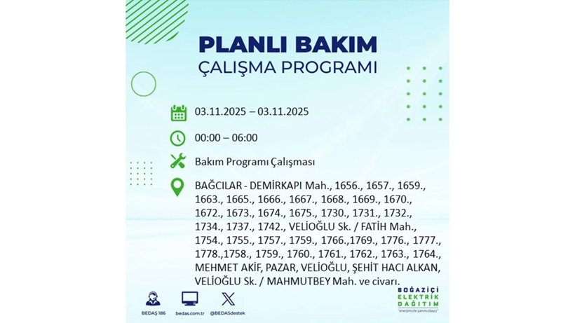 Yarın uzun süre elektrik olmayacak: 3 Kasım elektrik kesintileri - Resim: 81