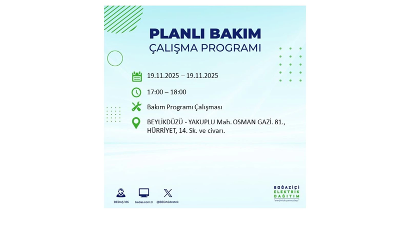 İşinizi bu saatlere bırakmayın:  19 Kasım’da uzun süre elektrikler olmayacak - Resim: 34