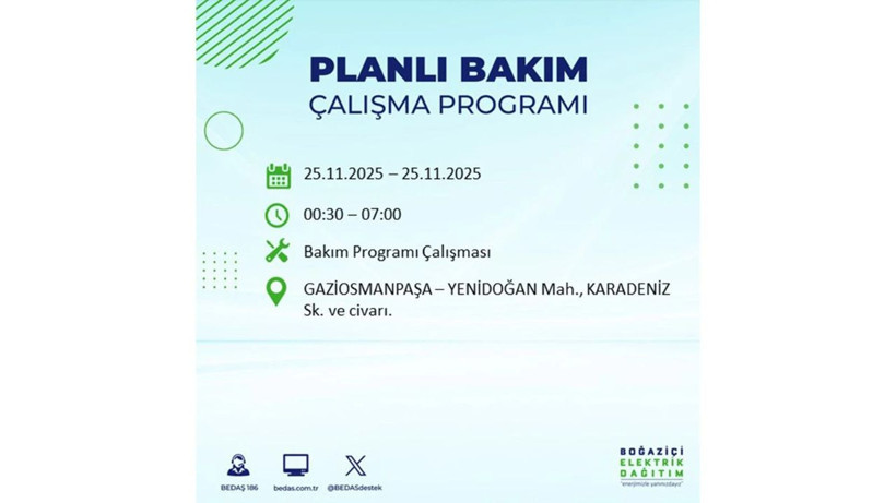 İstanbul’da büyük kesinti! 25 Kasım’da onlarca mahalle karanlığa gömülecek - Resim: 33