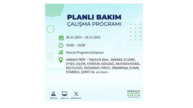 Yarın elektrikler kesilecek: 26 Kasım kesinti listesi - Resim: 1
