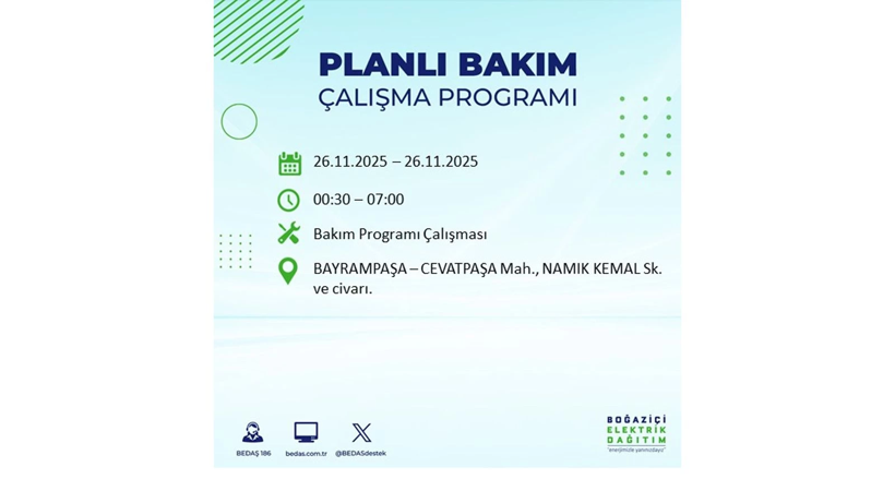 Yarın elektrikler kesilecek: 26 Kasım kesinti listesi - Resim: 12