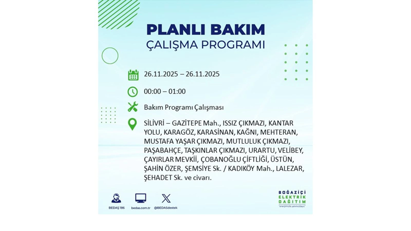 Yarın elektrikler kesilecek: 26 Kasım kesinti listesi - Resim: 45