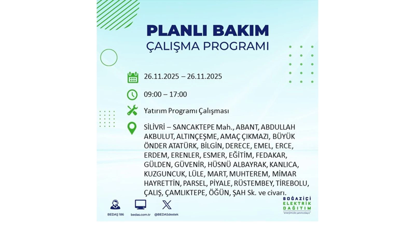 Yarın elektrikler kesilecek: 26 Kasım kesinti listesi - Resim: 57