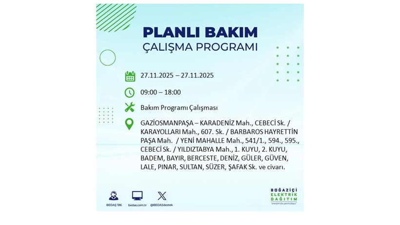 Elektrikler 9 saat boyunca olmayacak: Kesinti listesi açıklandı - Resim: 50