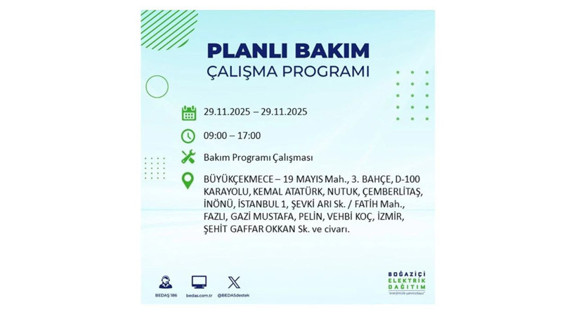 Bu ilçeler dikkat! 29 Kasım’da uzun süreli elektrik kesintisi geliyor - Resim: 11