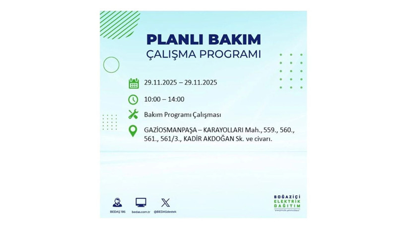 Bu ilçeler dikkat! 29 Kasım’da uzun süreli elektrik kesintisi geliyor - Resim: 16