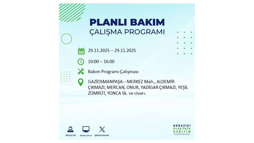 Bu ilçeler dikkat! 29 Kasım’da uzun süreli elektrik kesintisi geliyor - Resim: 17
