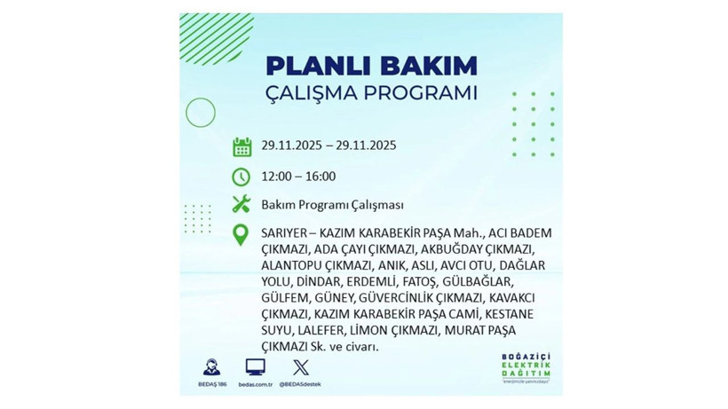 Bu ilçeler dikkat! 29 Kasım’da uzun süreli elektrik kesintisi geliyor - Resim: 23