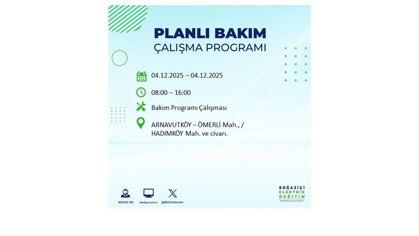 İstanbul’un birçok noktasında elektrikler gidecek: Kesinti listesi açıklandı - Resim: 1