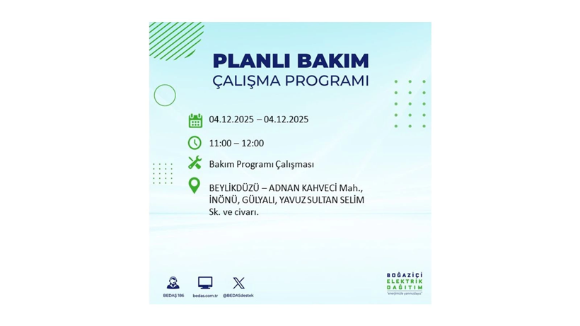 İstanbul’un birçok noktasında elektrikler gidecek: Kesinti listesi açıklandı - Resim: 13