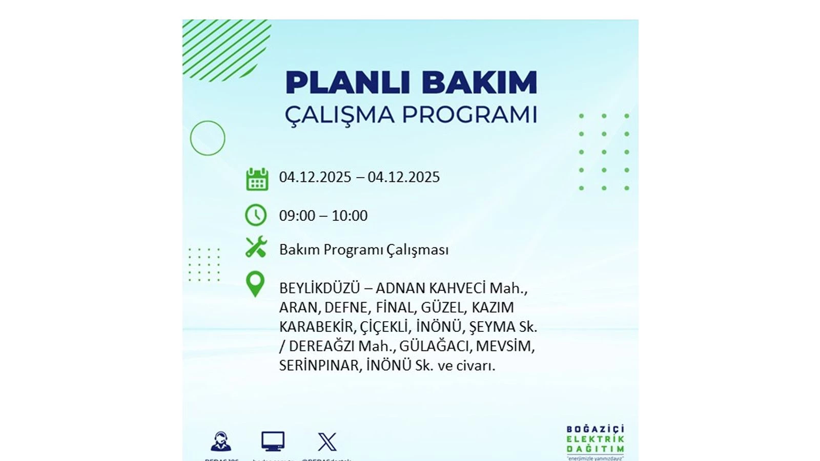 İstanbul’un birçok noktasında elektrikler gidecek: Kesinti listesi açıklandı - Resim: 16