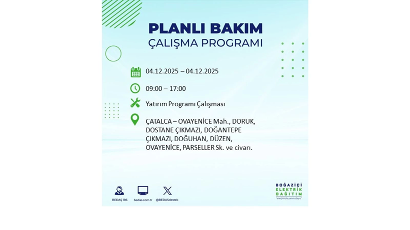 İstanbul’un birçok noktasında elektrikler gidecek: Kesinti listesi açıklandı - Resim: 28