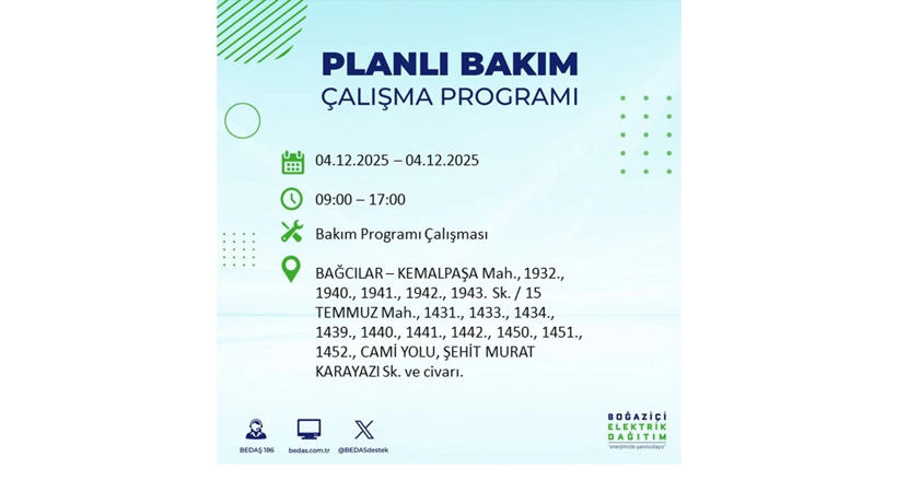 İstanbul’un birçok noktasında elektrikler gidecek: Kesinti listesi açıklandı - Resim: 3
