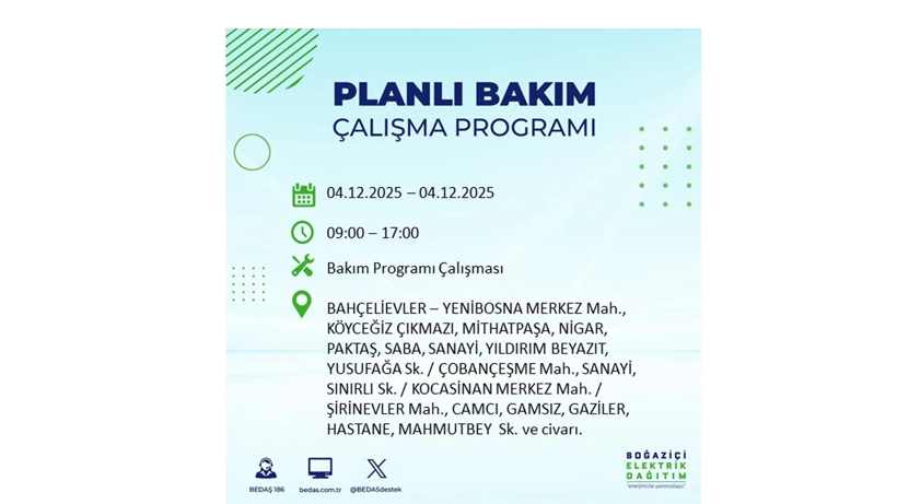 İstanbul’un birçok noktasında elektrikler gidecek: Kesinti listesi açıklandı - Resim: 4