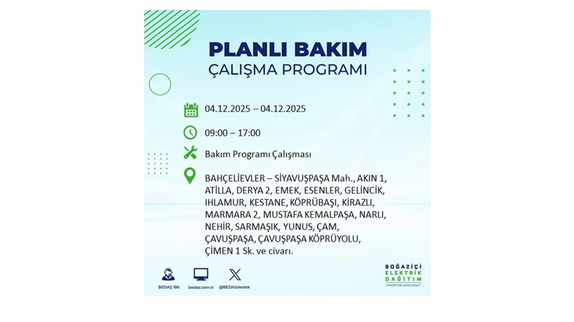 İstanbul’un birçok noktasında elektrikler gidecek: Kesinti listesi açıklandı - Resim: 6