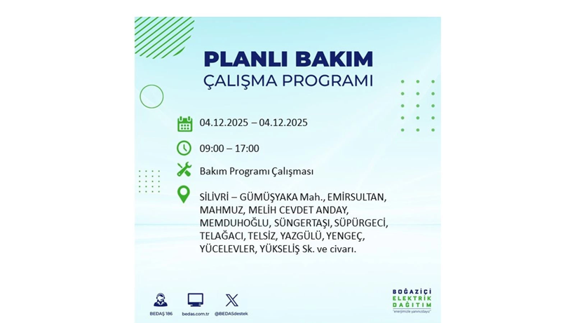 İstanbul’un birçok noktasında elektrikler gidecek: Kesinti listesi açıklandı - Resim: 60