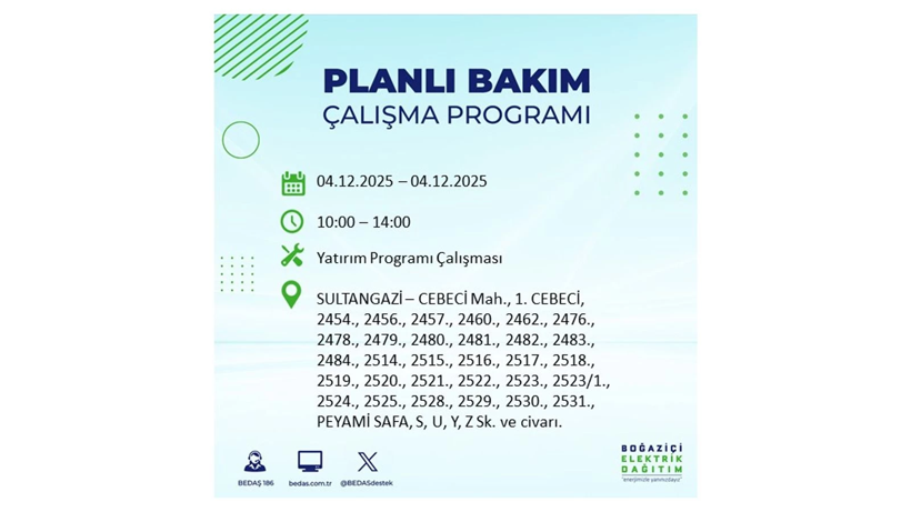 İstanbul’un birçok noktasında elektrikler gidecek: Kesinti listesi açıklandı - Resim: 70